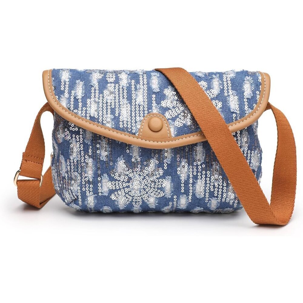 Small Denim Crossbody Purse for Women Shoulder Messenger Bag Gift